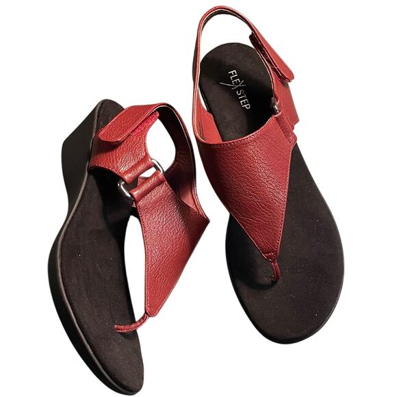 Flex Step Red Women's Sandals. 8.5W - Picture 1 of 5
